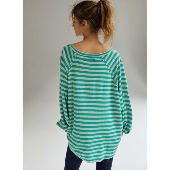 🎉LAST CHANCE🎉 NWT FP Movement She's Everything Striped Long Sleeve / Mist - Picture 4 of 6